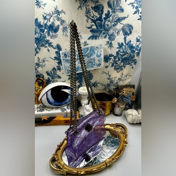 🆕 KURT GEIGER LONDON 🧿 NWOT Mini Kensington Crossbody Bag, Light Purple - Picture 16 of 16